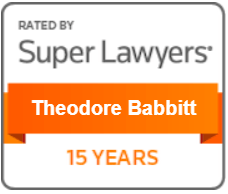 Super Lawyers 15 Years Badge for Theodore Babbitt
